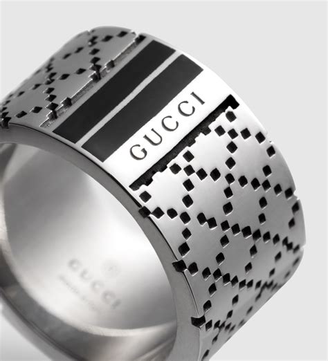 gucci ring men black|gucci silver ring for men.